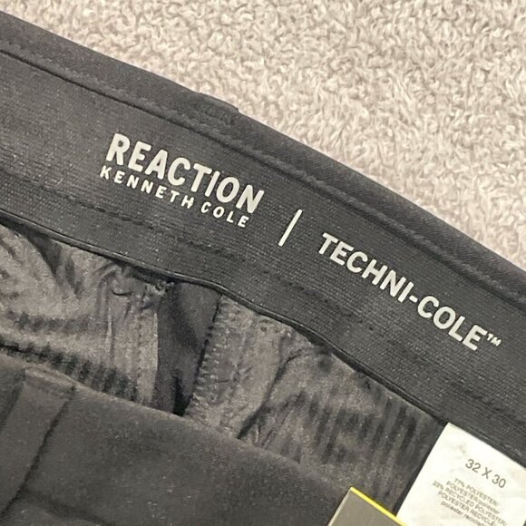 NEW Kenneth Cole Reaction Mens 32 X 30 Black Super Flex Waistband Dress Pants - Picture 5 of 9